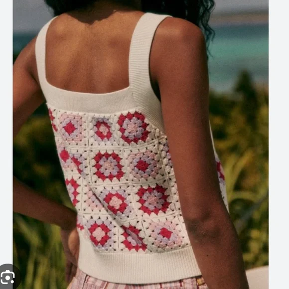 Sézane Ayumi Multicolor vest top - Picture 3 of 4